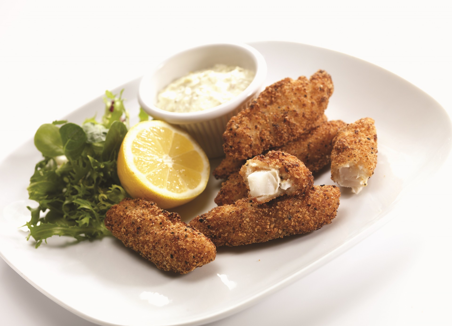 Breaded Haddock, Lemon & Pepper Goujons