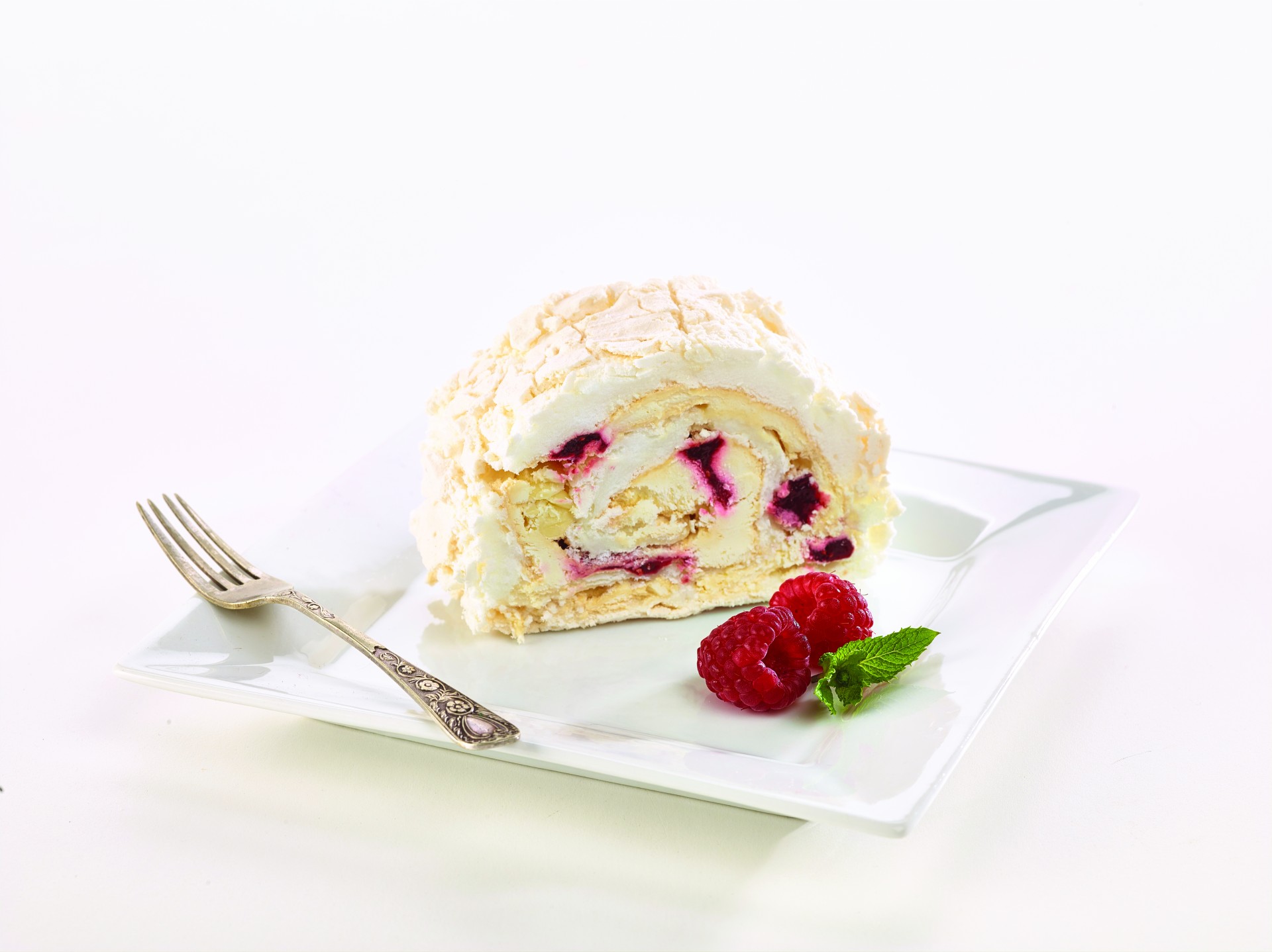 Raspberry & White Chocolate Roulade