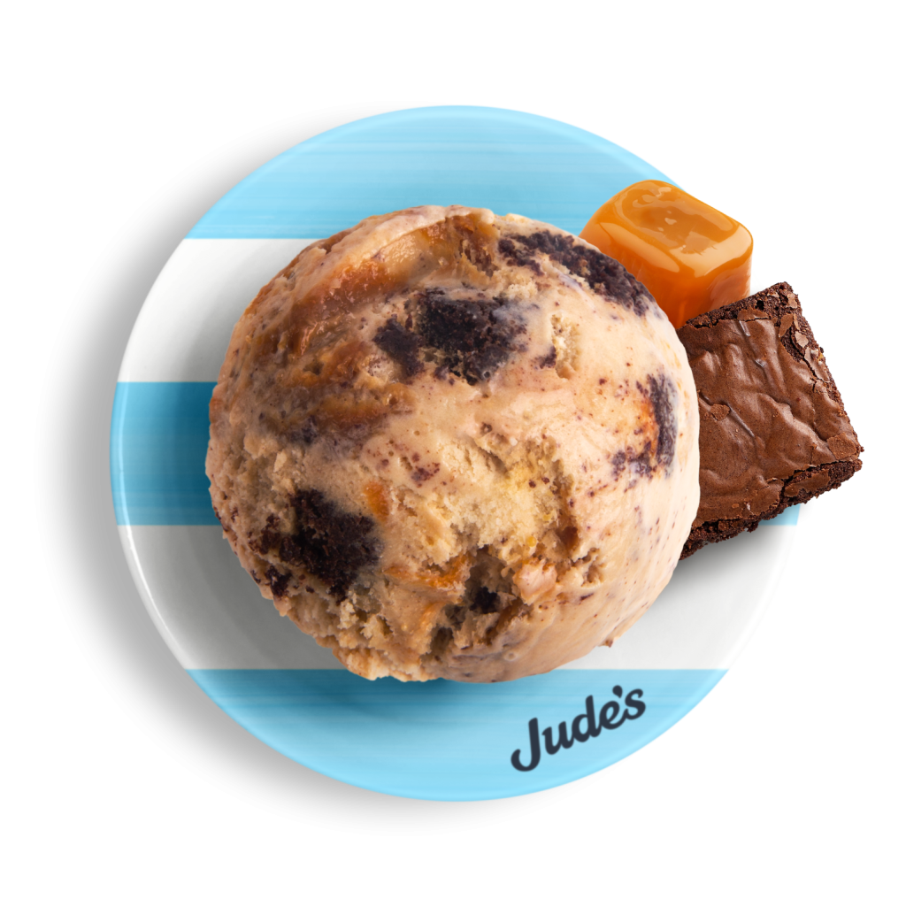 JUDES Caramel Cookie Dough Brownie Ice Cream