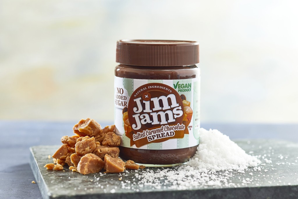 JIM JAMS No Added Sugar Salted Caramel Chocolate Spread