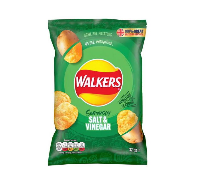 WALKERS Salt & Vinegar Crisps