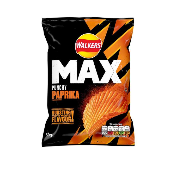 Bulk Buy WALKERS Max Paprika Crisps Wholesale | KFF