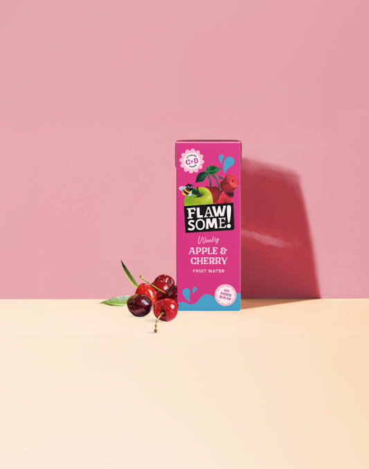 FLAWSOME! Apple & Sour Cherry Wonky Fruit Water (Tetra)