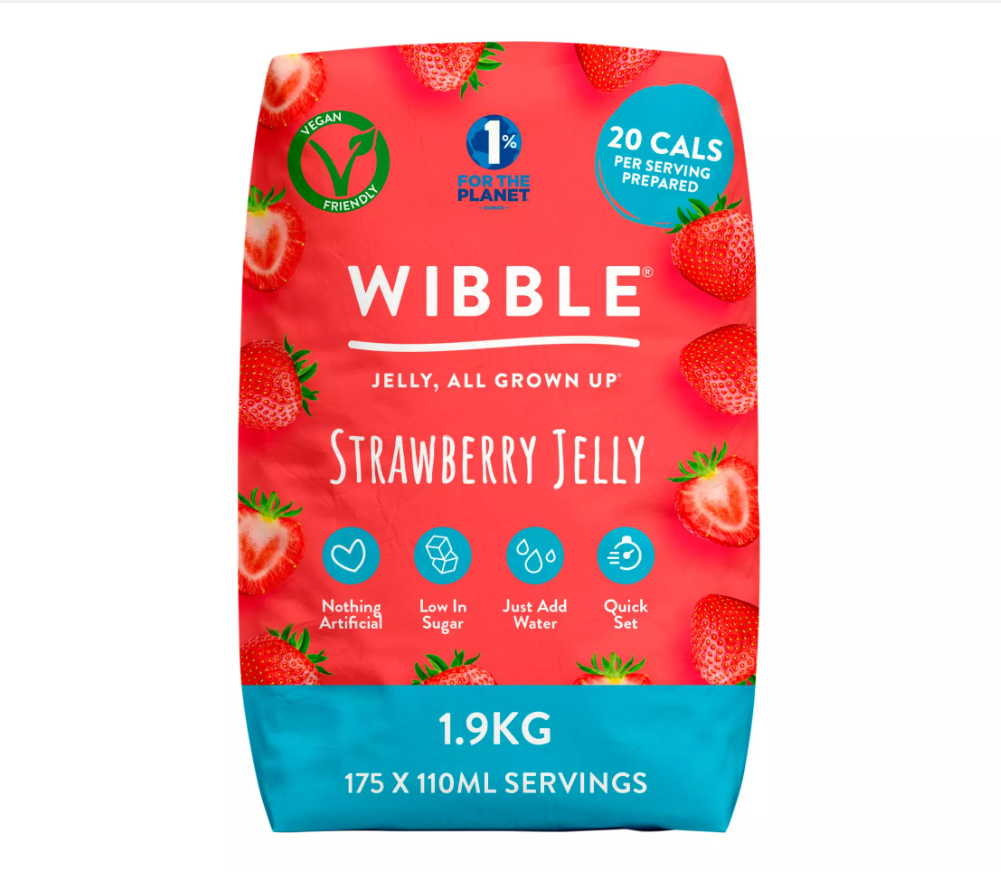 WIBBLE Vegan Strawberry Jelly Crystals