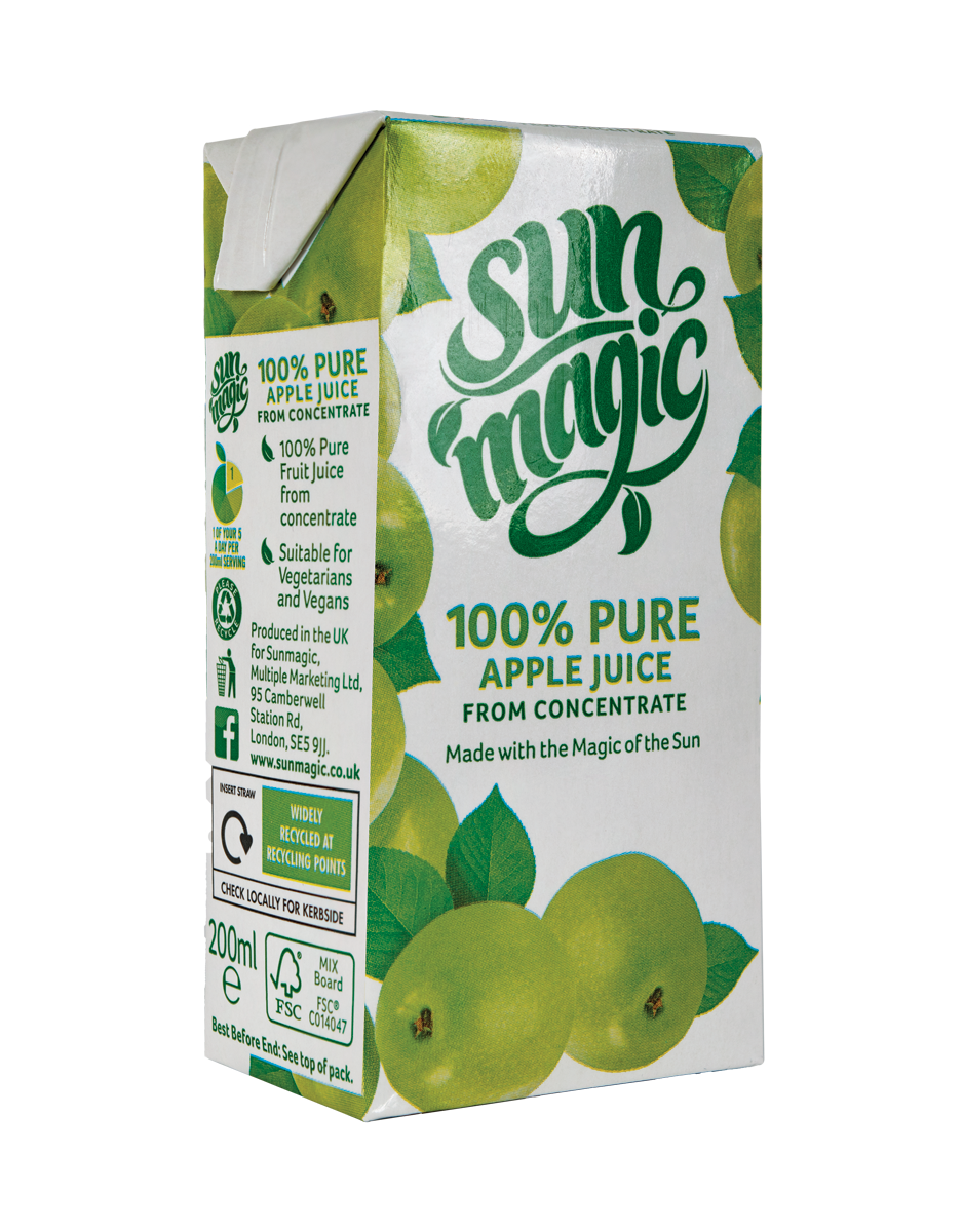 100 apple juice carton