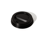 4 ACES 80mm Black Polystyrene Plastic Sip Thru Lid 